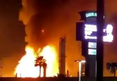 آتش‌سوزی در پالایشگاه نفت شالمت آمریکا