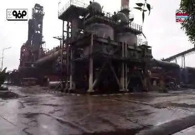 طبیعت زیبا در دل صنعت سخت فولاد، پس از بارش رحمت الهی، جلوه‌ای دیدنی‌تر به خود گرفته است