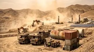 آوار جنگ روی سر معادن