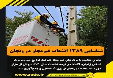 شناسایی ۱۳۸۹ انشعاب غیرمجاز در زنجان