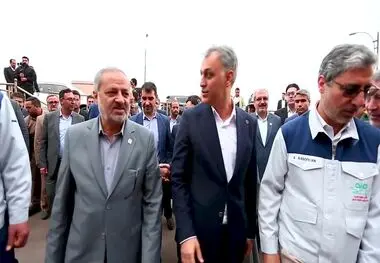 بازدید وزیر آموزش و پرورش، هیئت همراه و نماینده مردم شهرستان خواف و رشتخوار از شرکت صنایع معدنی فولاد سنگان