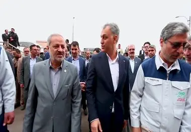 بازدید وزیر آموزش و پرورش، هیئت همراه و نماینده مردم شهرستان خواف و رشتخوار از شرکت صنایع معدنی فولاد سنگان