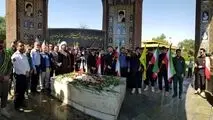 آیین غبار روبی و عطر افشانی یادمان شهدای شرکت فولاد خوزستان