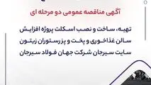 "تهیه، ساخت و نصب اسکلت پروژه افزایش سالن غذاخوری و پخت و پز رستوران زیتون سایت سیرجان شرکت جهان فولاد سیرجان"" مناقصه شماره 24-05-خ-م"