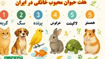 هفت حیوان محبوب خانگی در ایران