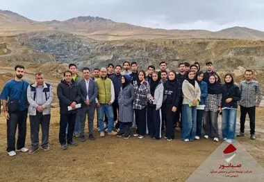 تقویت پیوند صنعت و دانشگاه؛ میزبانی صبانور از دانشجویان دانشگاه ملایر در معدن گلالی و مجتمع همدان
