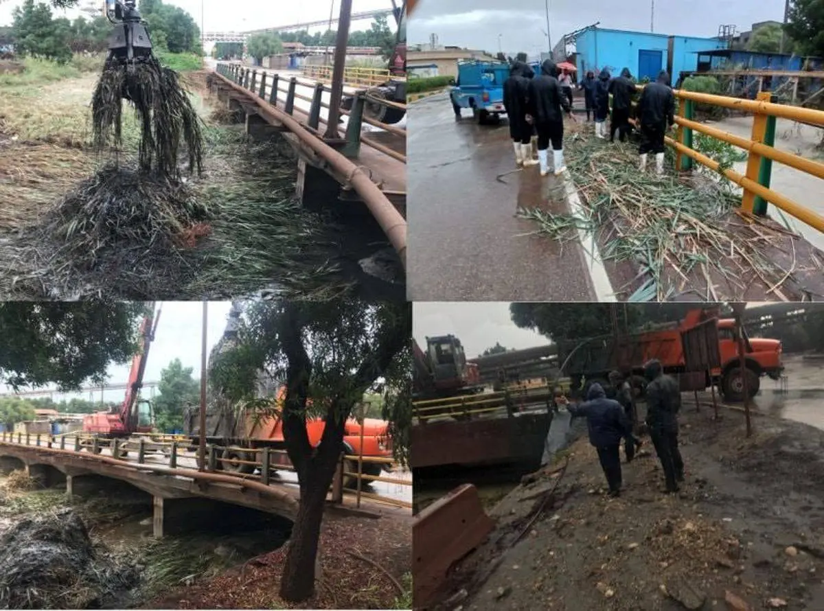 فولاد هرمزگان بحران بارندگی‌های شدید را در محیط شرکت مدیریت کرد