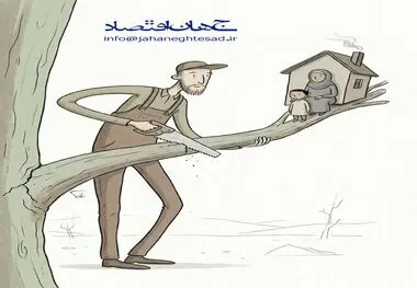 کاریکاتور ـ آسیب به طبیعت