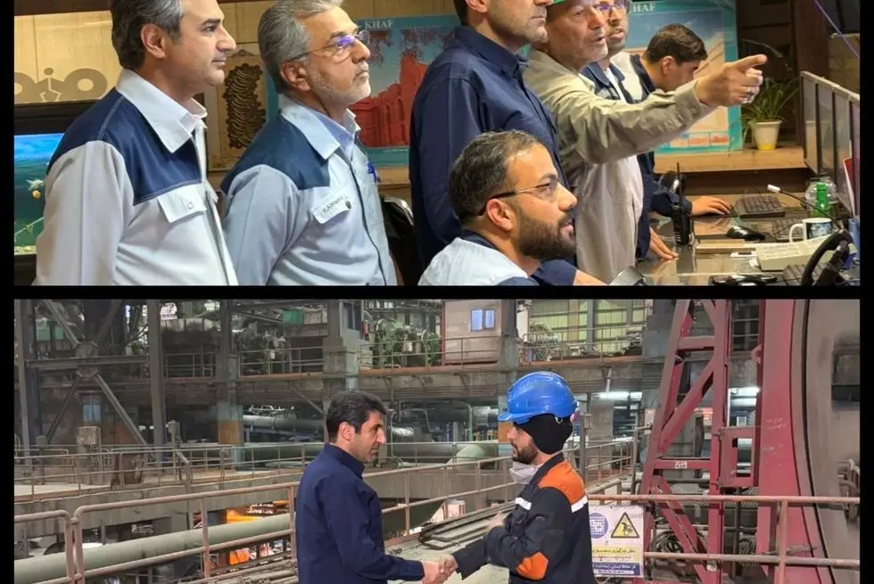 بازدید شبانه مدیرعامل فولاد سنگان از خطوط تولید

