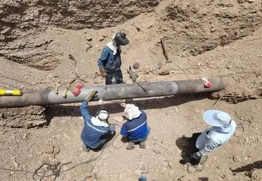 تعمیر اضطراری نشت زیرزمینی در منطقه ۲ عملیات انتقال گاز ایران انجام شد