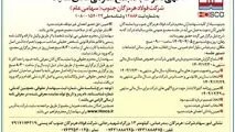 آگهی دعوت به مجمع عمومی عادی سالیانه شرکت فولاد هرمزگان جنوب (سهامی عام)


