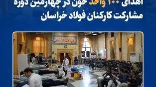 اهدای ۱۰۰ واحد خون در چهارمین دوره مشارکت کارکنان فولاد خراسان/برگزاری چهارمین دوره اهدای خون در مجتمع فولاد خراسان