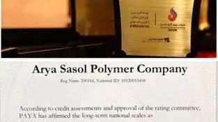 کسب دوعنوان برتر کشوری توسط پتروشیمی آریاساسول