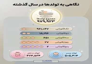 نگاهی به تولد ها در سال گذشته 