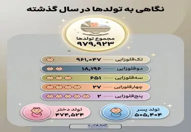 نگاهی به تولد ها در سال گذشته 