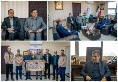 نشست علی رسولیان با مدیر آموزش و پرورش شهرستان خواف در مجتمع سنگ آهن سنگان
