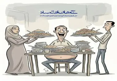 کاریکاتور ـ شکم پرستی