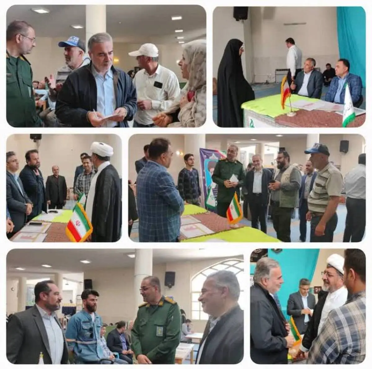 برپایی میز خدمت شرکت عمران بهارستان در مصلای نماز جمعه بهارستان؛ به مناسبت میلاد با سعادت حضرت معصومه (سلام الله علیها) و دهه کرامت