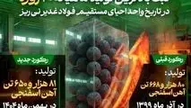 ثبت رکورد بالاترین تولید ماهیانه ۳۰روزه در تاریخ واحد احیای مستقیم