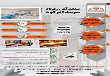 اینفوگرافی: صنایع آهن و فولاد سرمد ابرکوه