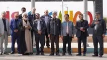 اهتزاز پرچم معظم عزای حسینی در سیرجان