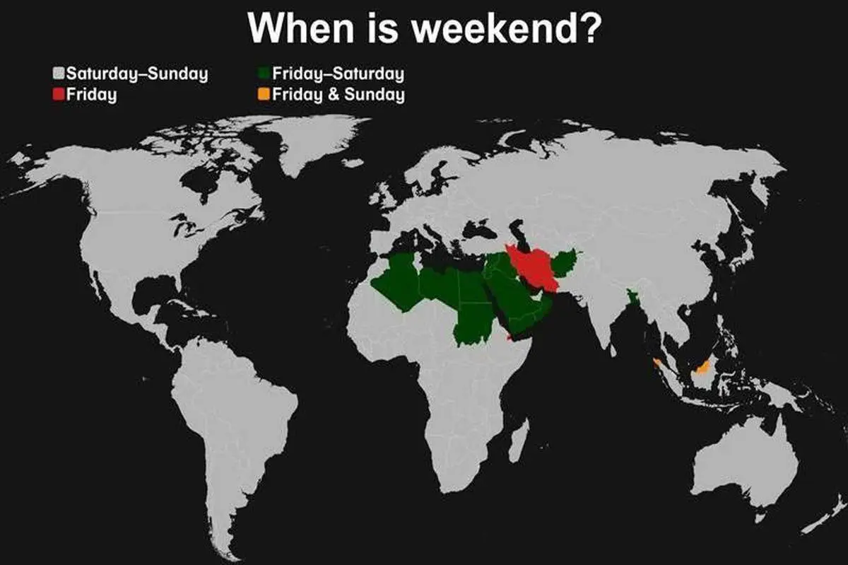 تنها کشور جهان با یک روز تعطیلی
