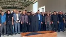 حضور مدیرعامل ذوب‌آهن در تشییع معدنکاران البرز شرقی