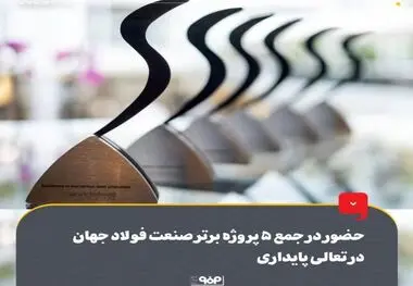 حضور در جمع ۵ پروژه برتر صنعت فولاد جهان در تعالی پایداری