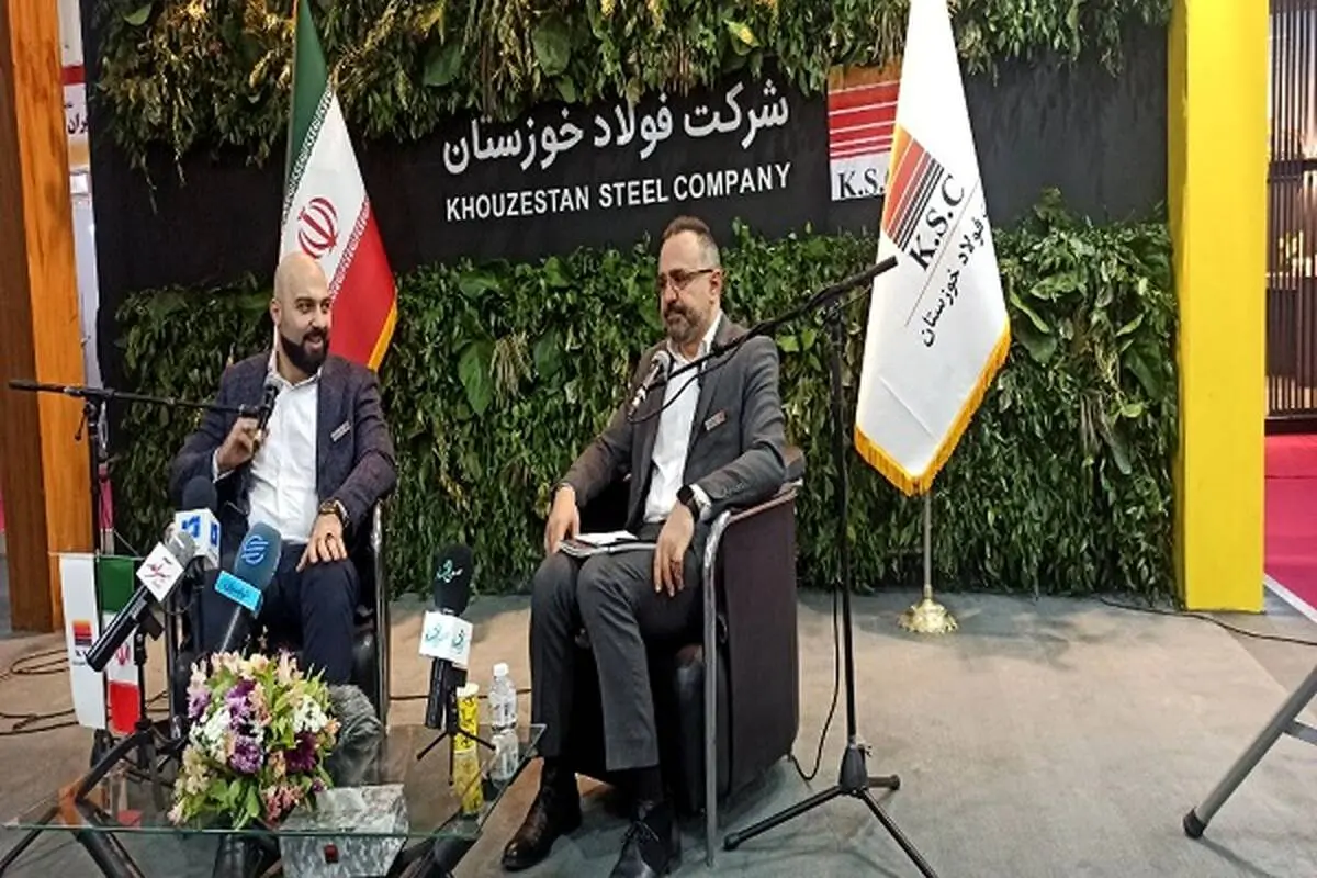نشست خبری مهندس رضا وکیلی معاون فروش و بازاریابی شرکت فولاد خوزستان در بیستمین نمایشگاه بین المللی ایران متافو