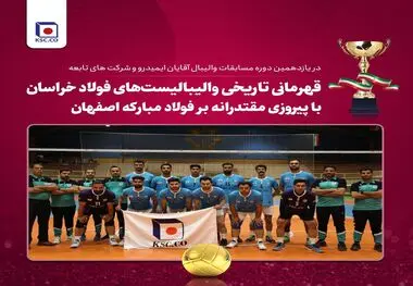 قهرمانی تاریخی والیبالیست‌های فولاد خراسان با پیروزی مقتدرانه بر فولاد مبارکه اصفهان