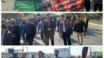 حضور جمعی از مدیران و کارکنان شرکت فولاد اکسین خوزستان در راهپیمایی ۱۳ آبان
