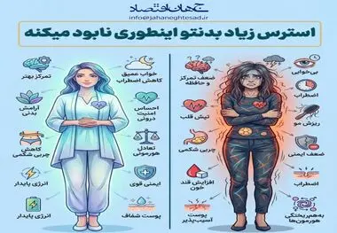 استرس زیاد اینجوری بدنتو نابود میکنه 