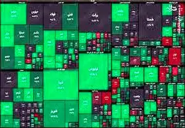 بورس لباس سبز به تن کرد