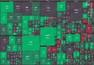 بورس لباس سبز به تن کرد