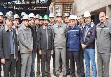 بازدید مهندس عتیقی از کارخانه در حال احداث فولادسازی و نورد گرم شرکت توسعه آهن و فولاد گل گهر