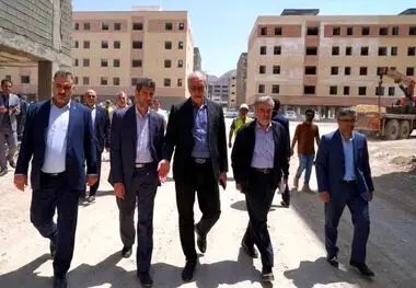 بازدید مدیرعامل بانک مسکن ایران و مدیرعامل گروه سرمایه‌گذاری مسکن کشور از پروژه های نهضت ملی مسکن شهر جدید بهارستان