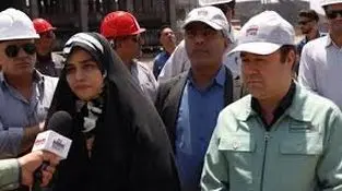 بازدید دکتر فاطمه جراره نماینده مردم شریف بندرعباس در مجلس شورای اسلامی از شرکت فولاد هرمزگان و طرح های توسعه ای این شرکت