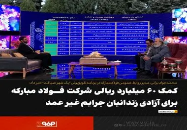 کمک ۶۰ میلیارد ریالی شرکت فولاد مبارکه برای آزادی زندانیان جرایم غیر عمد