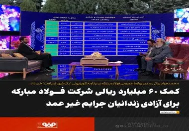 کمک ۶۰ میلیارد ریالی شرکت فولاد مبارکه برای آزادی زندانیان جرایم غیر عمد