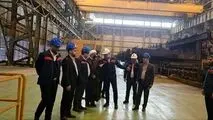بازدید بازرسی کل استان خوزستان از خط تولید شرکت فولاد اکسین خوزستان


