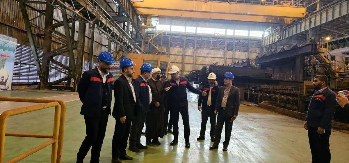 بازدید بازرسی کل استان خوزستان از خط تولید شرکت فولاد اکسین خوزستان

