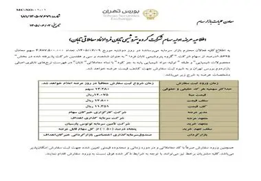عرضه اولیه هلدینگ پتروپالایشی تابان فردا