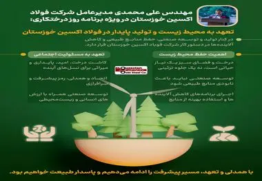 تعهد به محیط زیست و تولید پایدار در شرکت فولاد اکسین خوزستان

