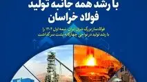 نمایش غیرت و تلاش با رشد همه جانبه تولید فولاد خراسان