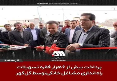 پرداخت بیش از ۶ هزار فقره تسهیلات راه اندازی مشاغل خانگی توسط شرکت گل گهر