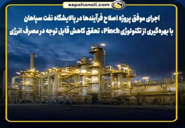 اجرای موفق پروژه اصلاح فرآیندها در پالایشگاه نفت سپاهان با بهره‌گیری از تکنولوژی Pinch، تحقق کاهش قابل توجه در مصرف انرژی