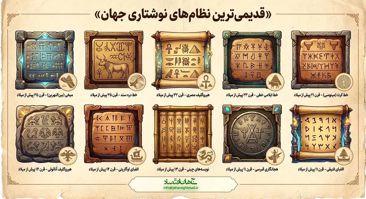 قدیمی ترین نظام های نوشتاری جهان