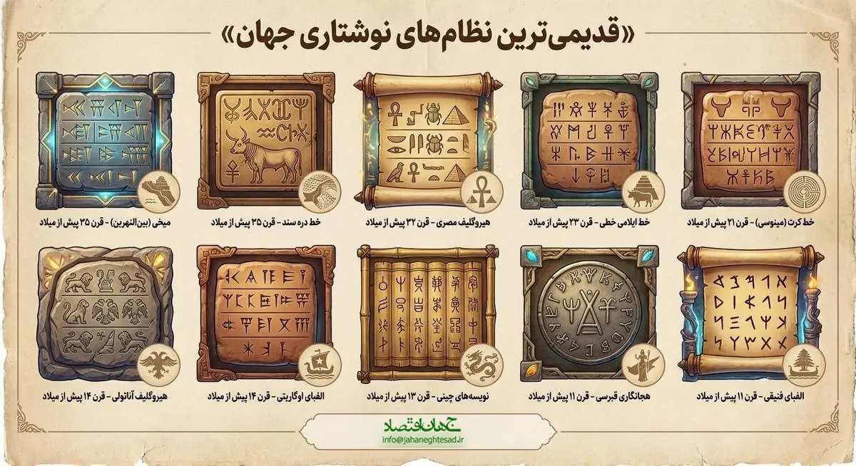 قدیمی ترین نظام های نوشتاری جهان