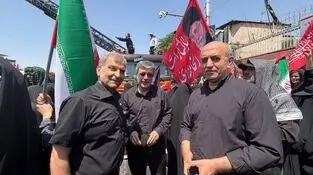 تداوم ارائه خدمت بی‌نظیر به عزاداران تشییع امام شهید در مواکب بیمه ایران