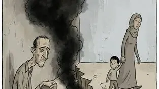 کاریکاتور ـ اعتیاد